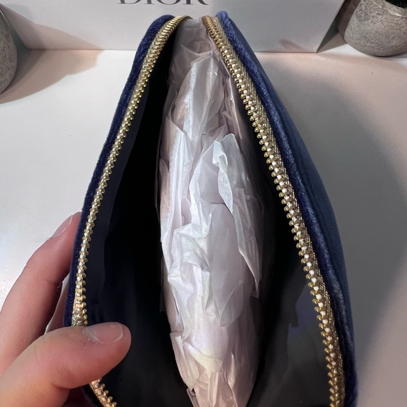 Dior Pouch Navy Velvet NWT - Picture 3 of 6